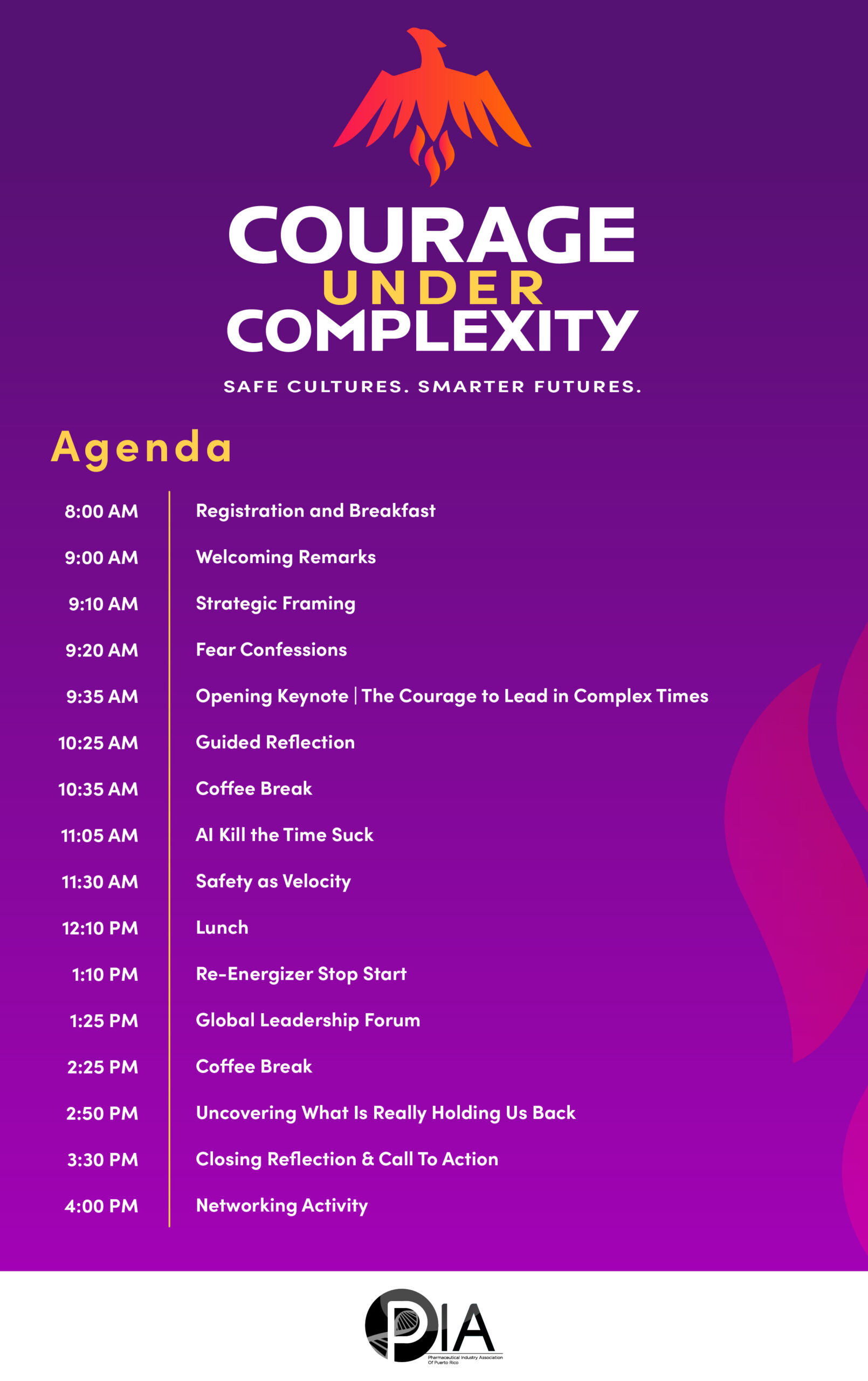 Courage under complexity full agenda